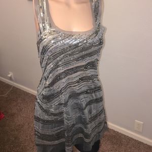 Romeo and Juliet Couture Sheer Sequined Blouse